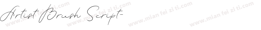 Artist Brush Script字体转换